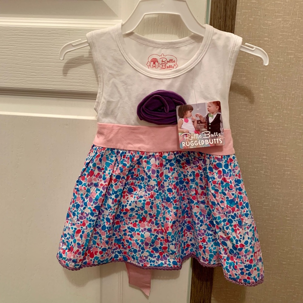 NWT Ruffle Butts Toddler Girl’s Sleeveless Tunic Tank Top